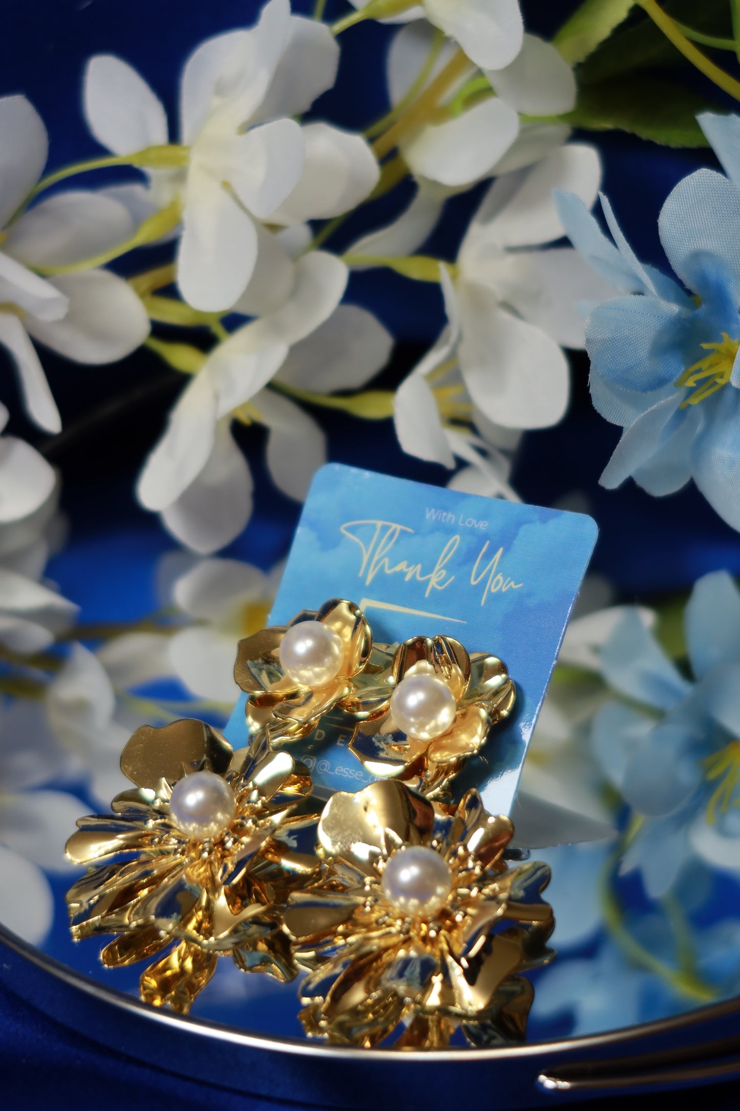 Orecchini Fiore con Perla