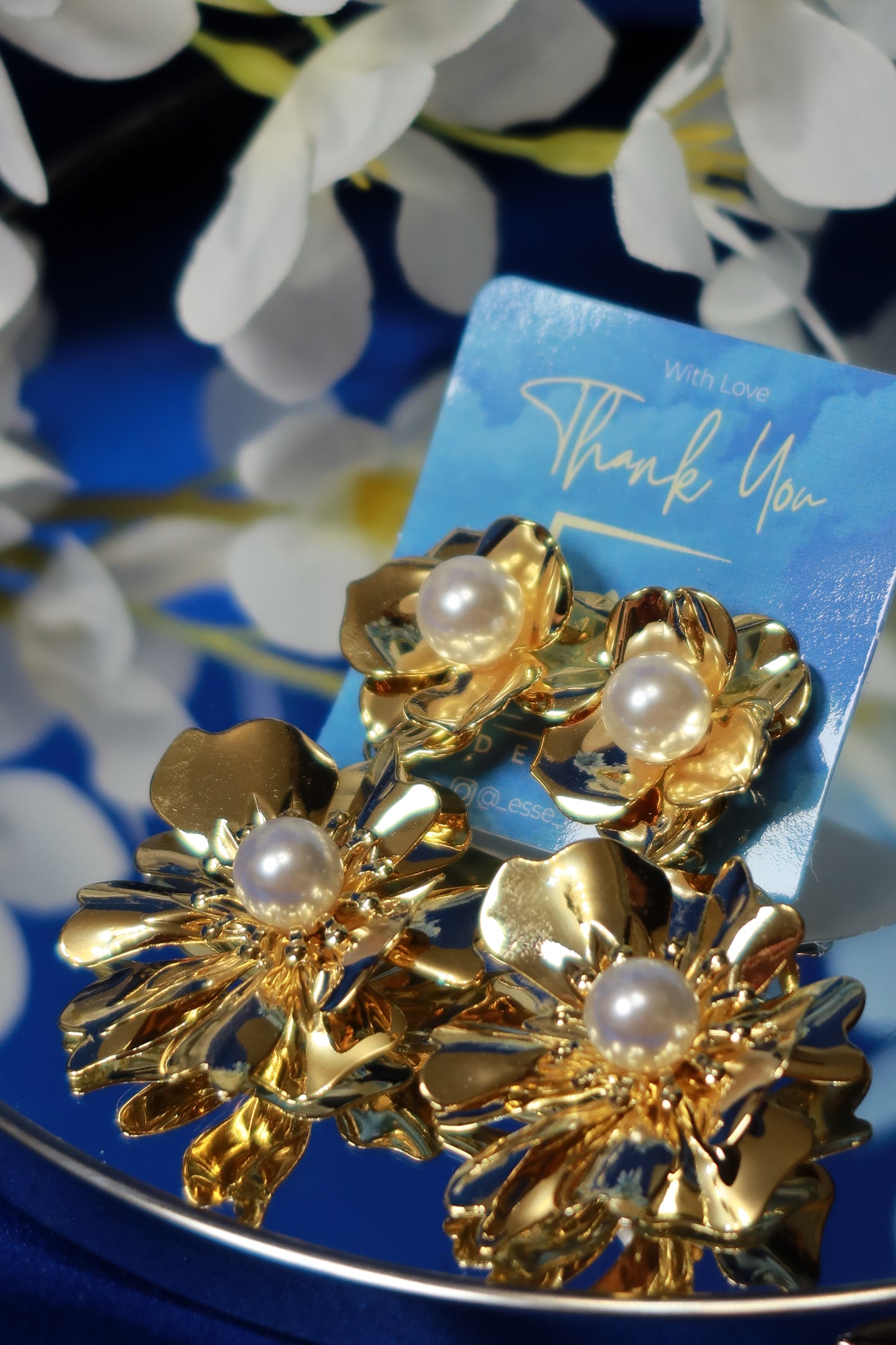 Orecchini Fiore con Perla