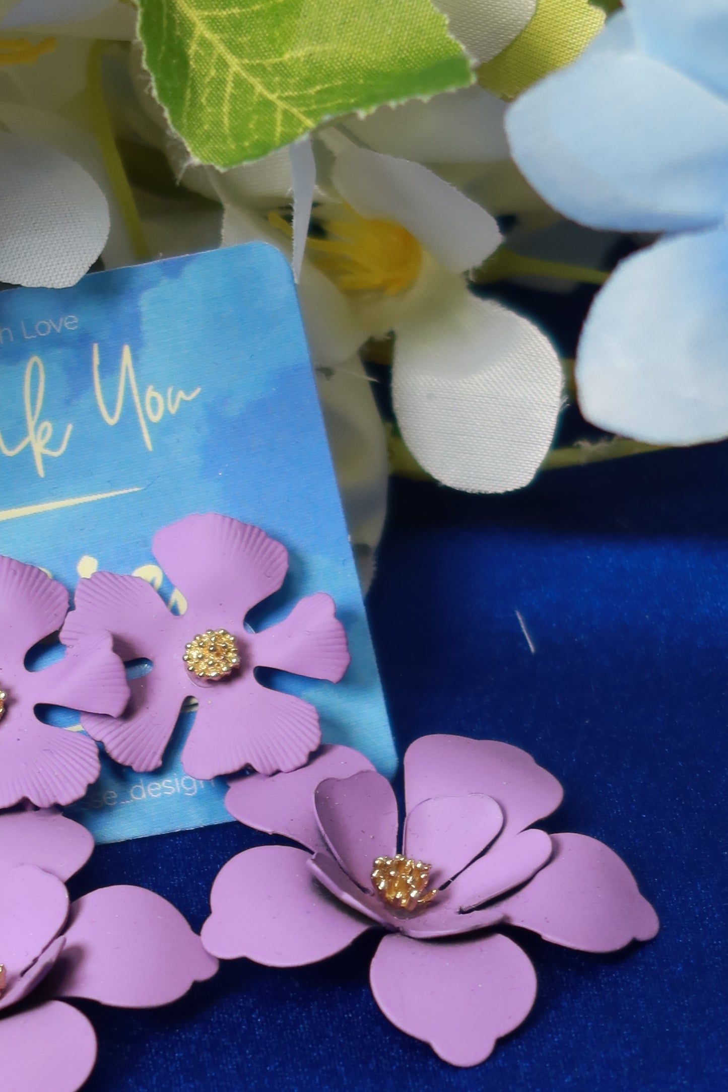 Orecchini Petali Viola