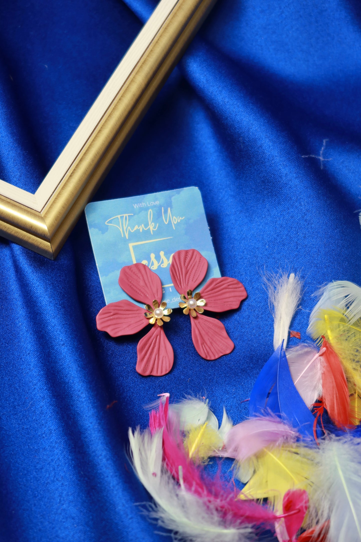 Orecchini Petali Rosa