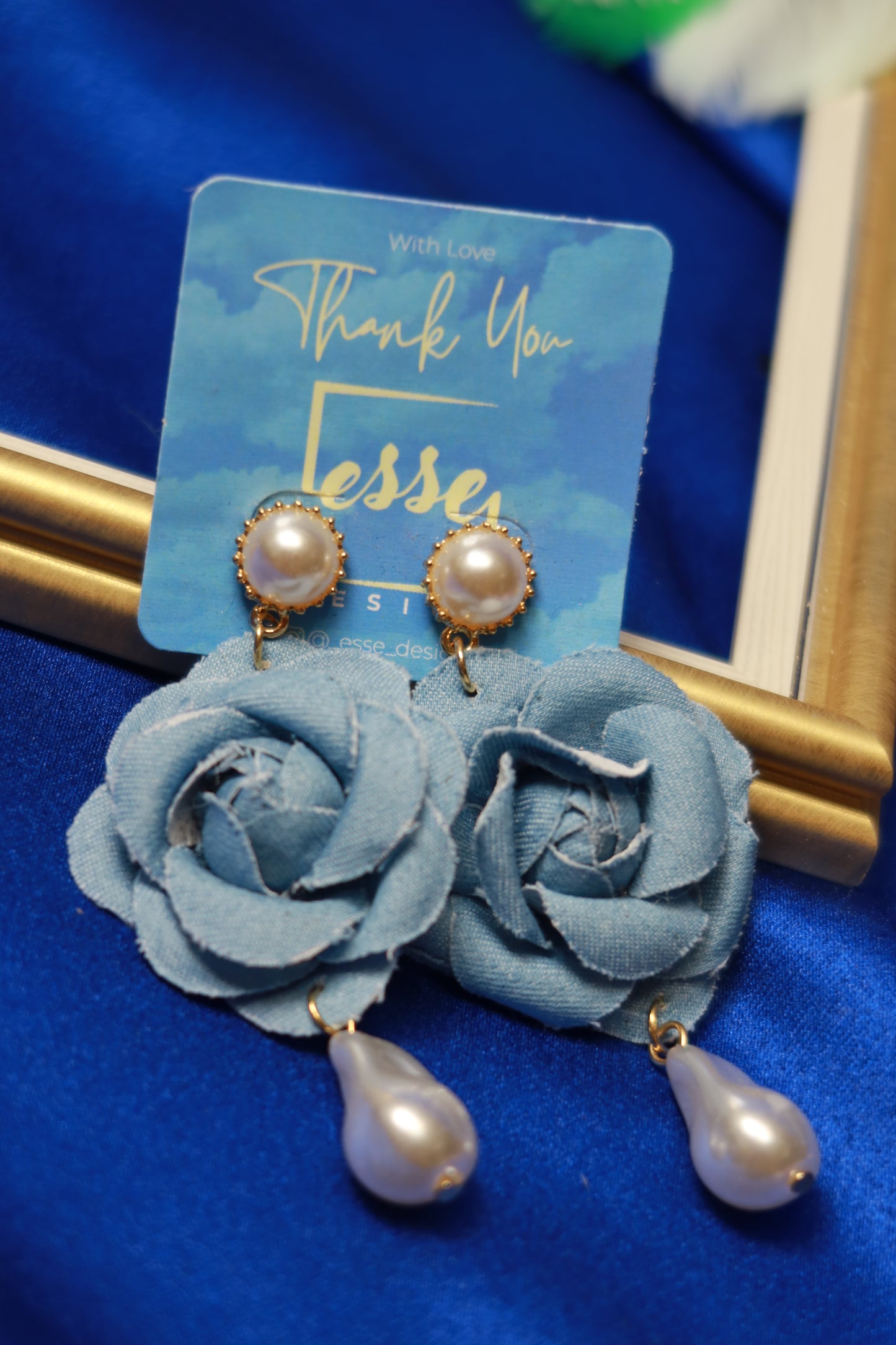 Orecchini Fiore Azzurro