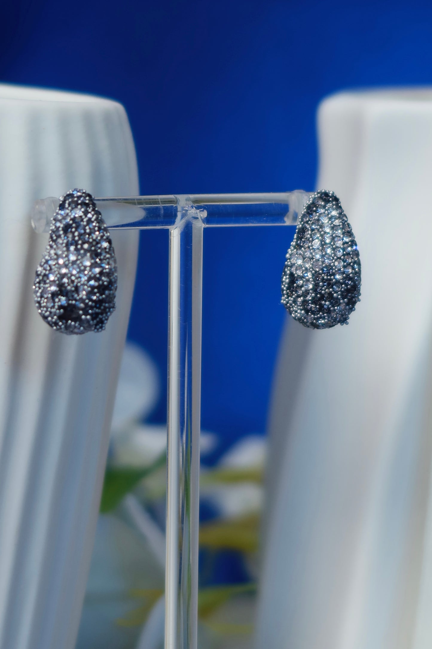 Orecchini Goccia Grigi