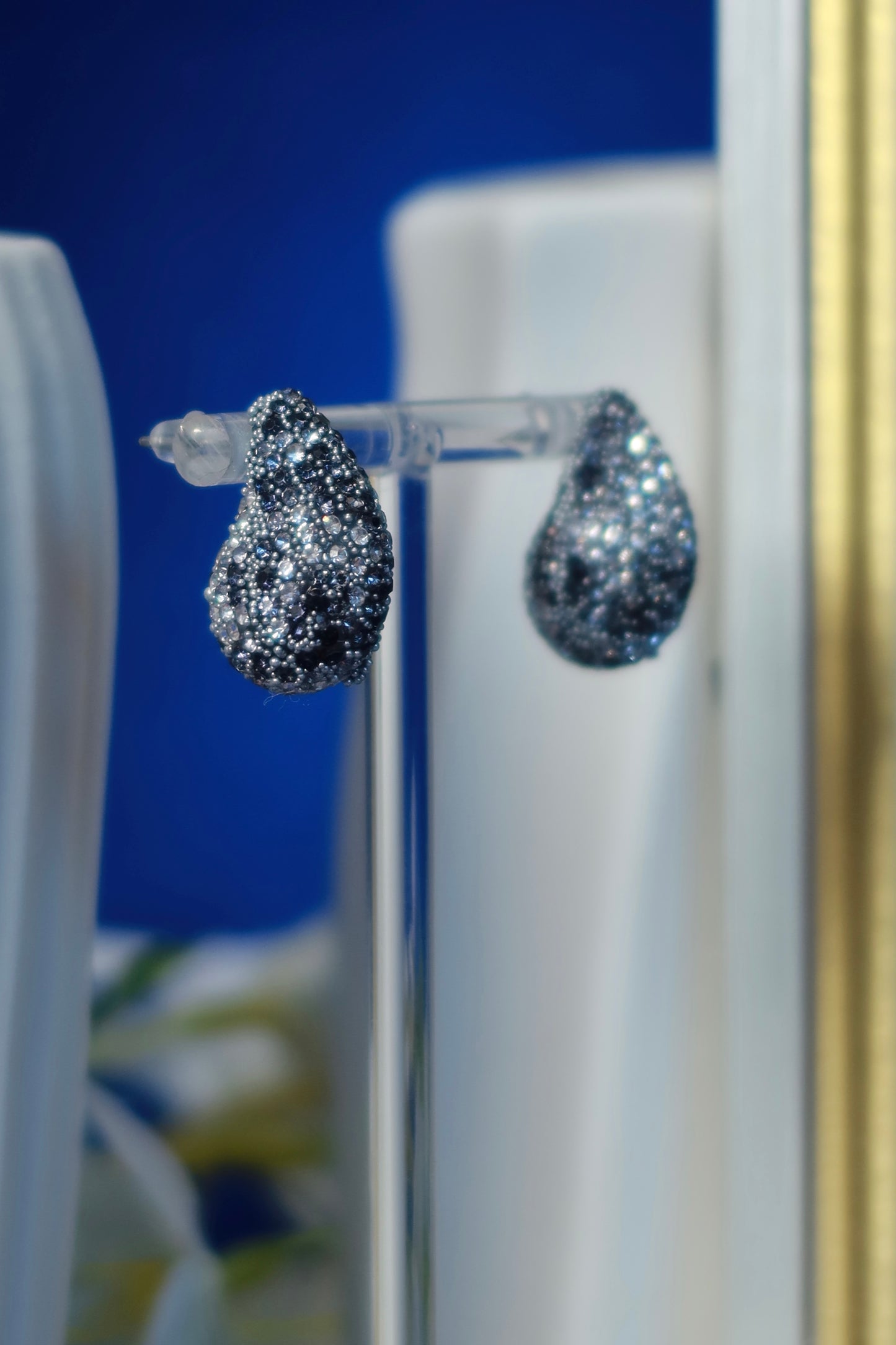 Orecchini Goccia Grigi