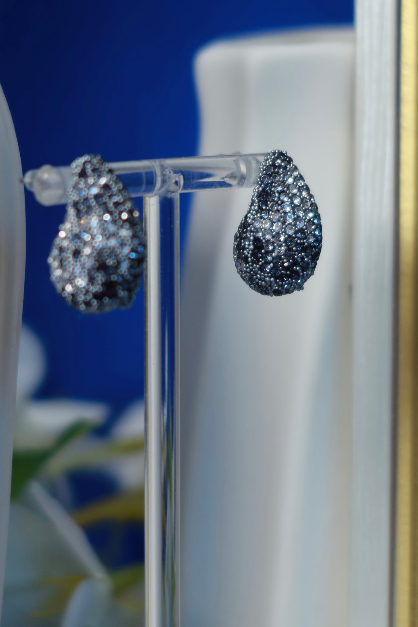 Orecchini Goccia Grigi