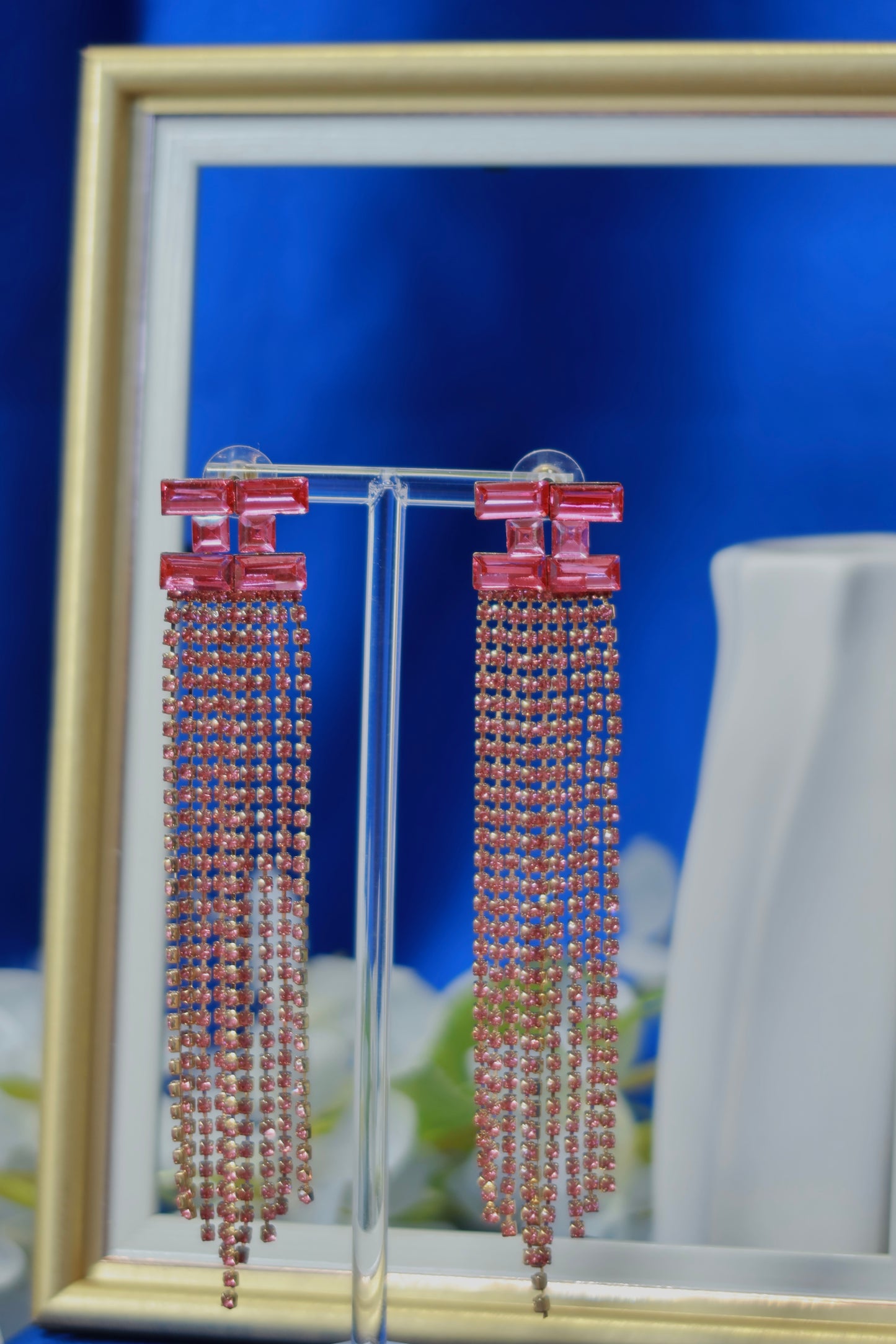 Orecchini Pendenti Rosa