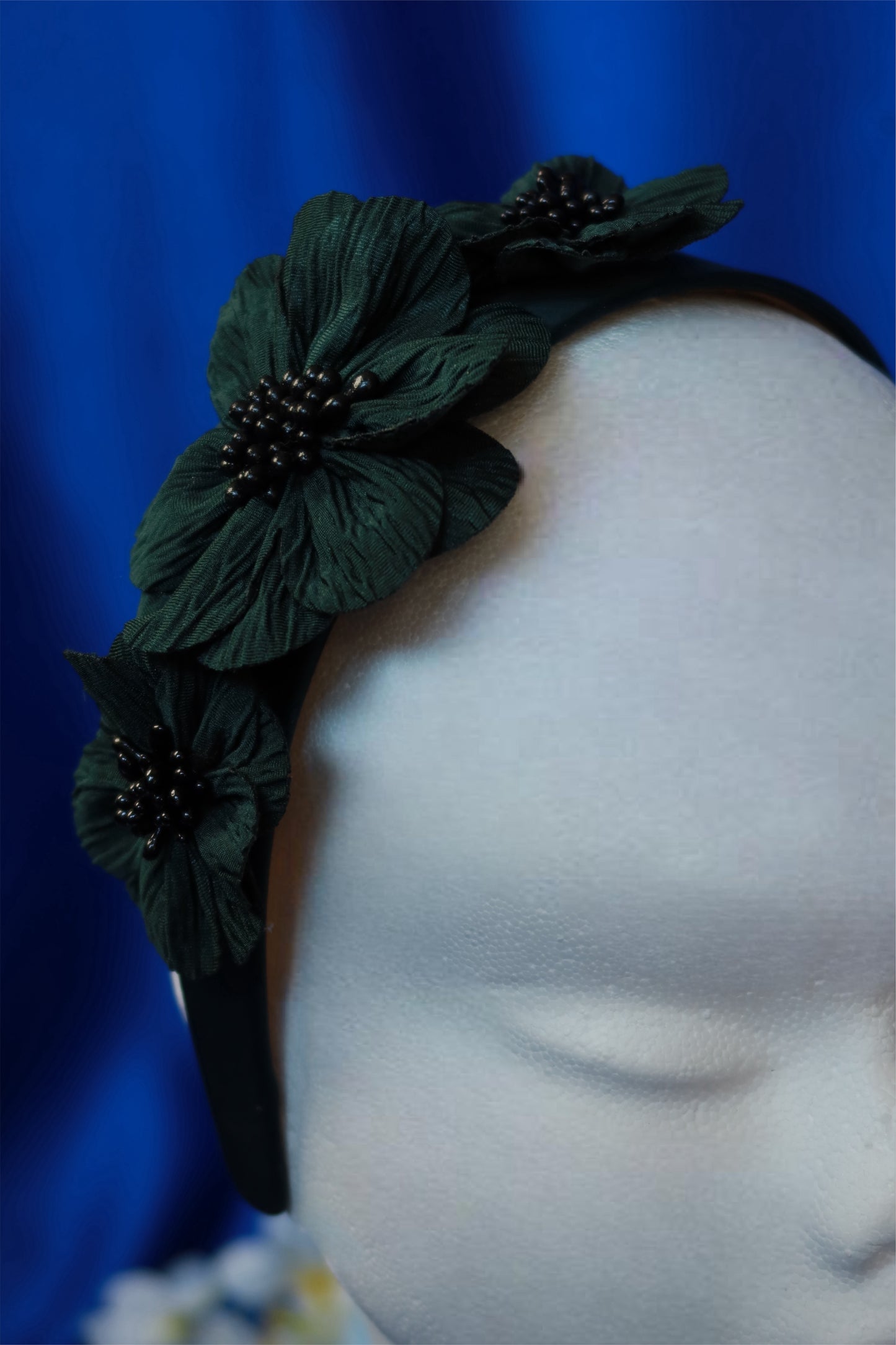 Cerchietto Fiore Verde Scuro