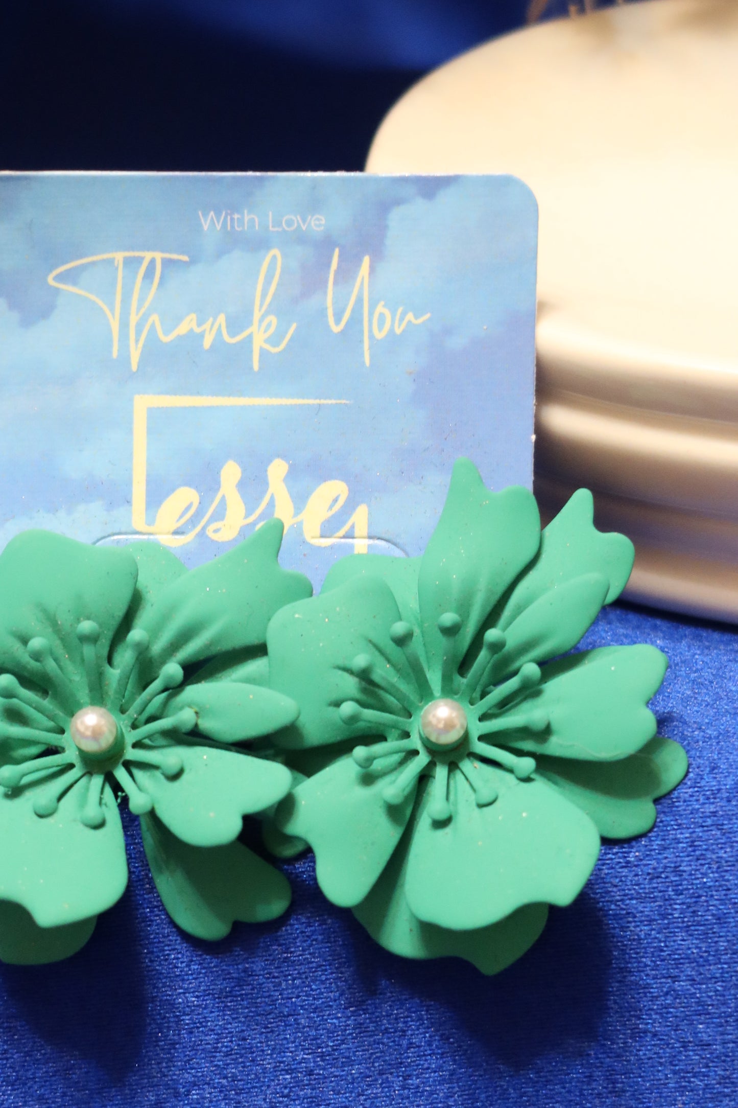 Orecchini Fiore Verde