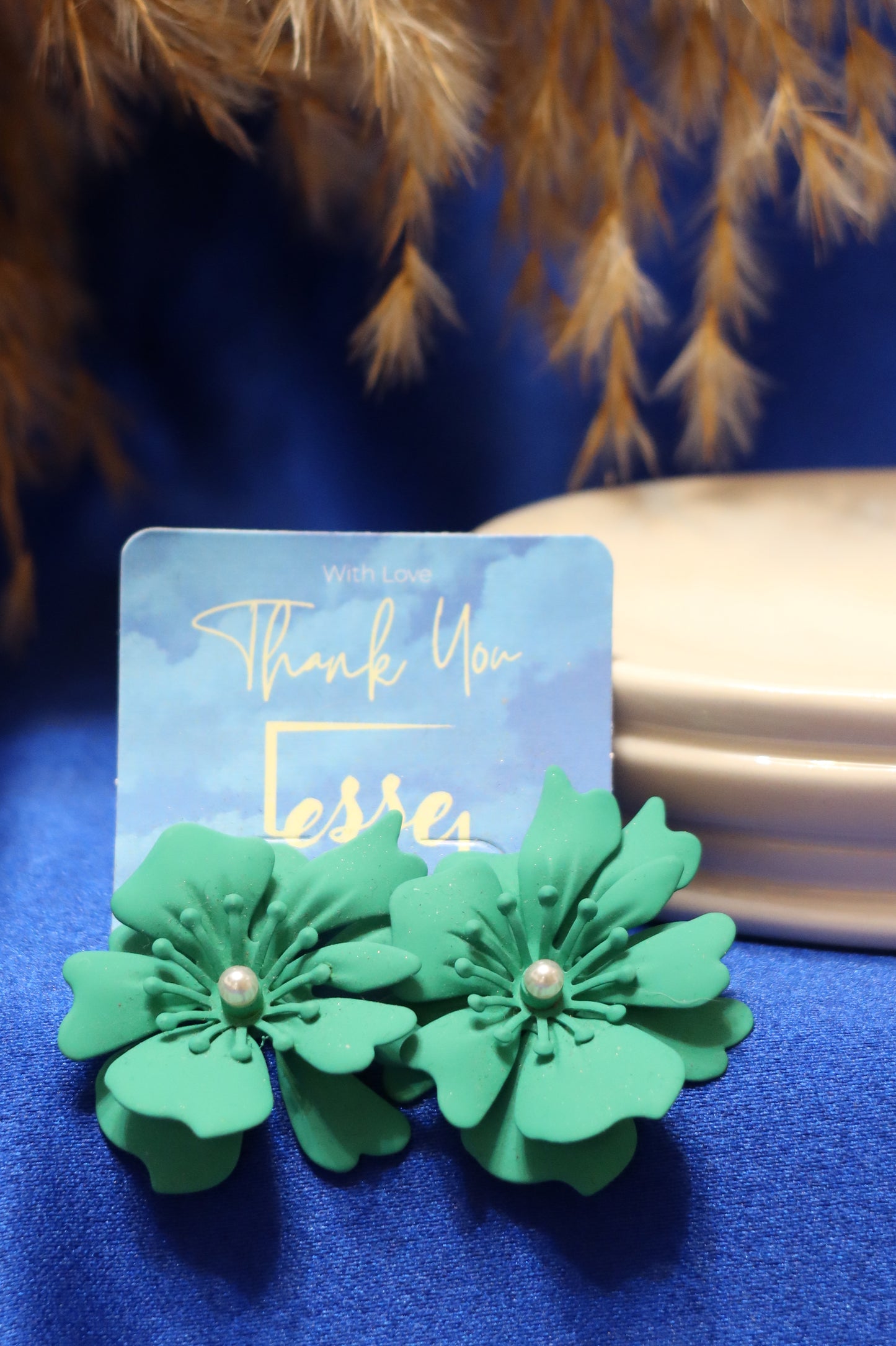 Orecchini Fiore Verde