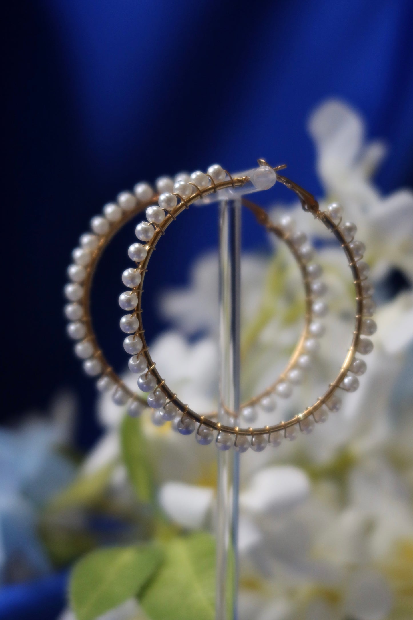 Orecchini Cerchio con Perle