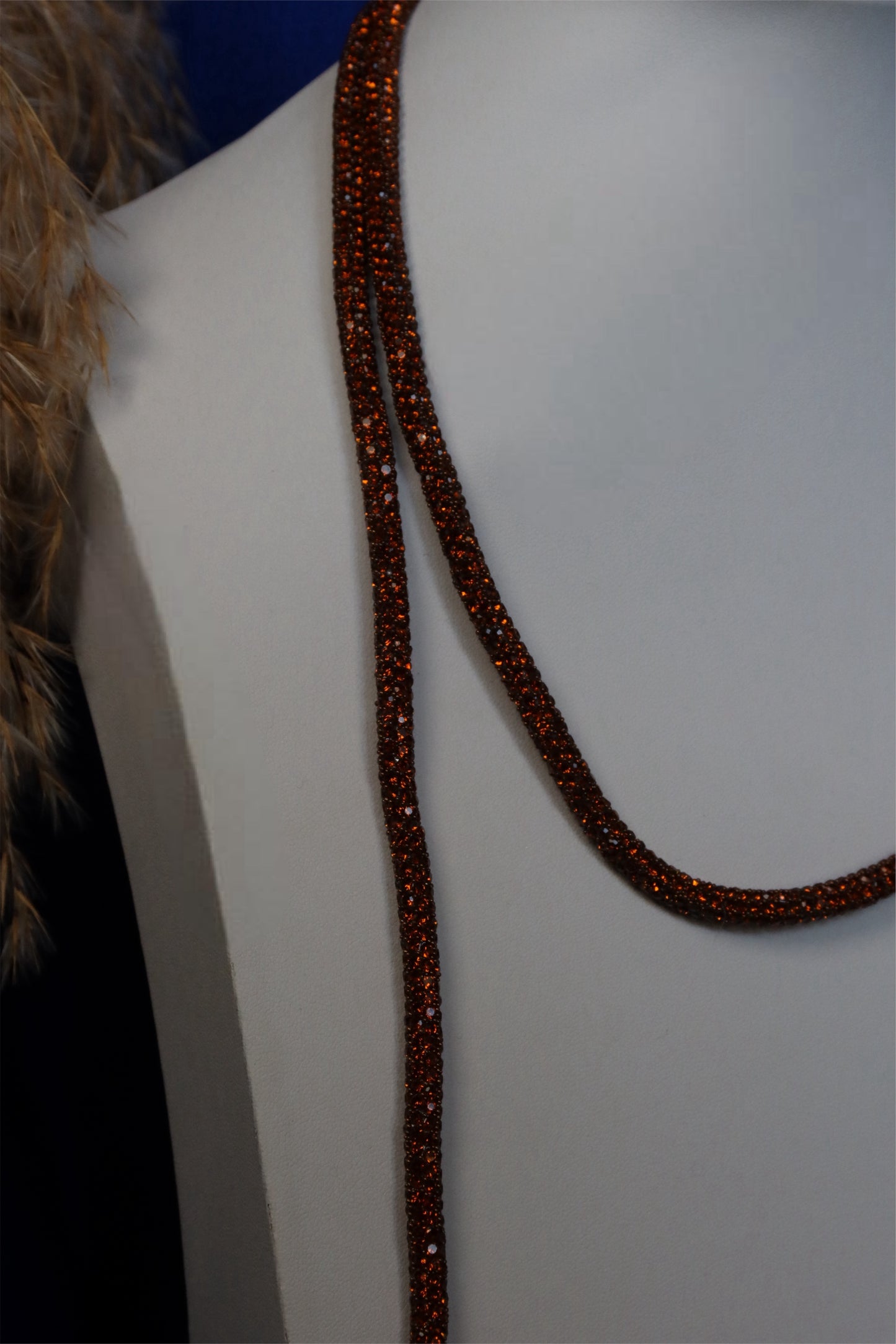 Collana Cordoncino Strass