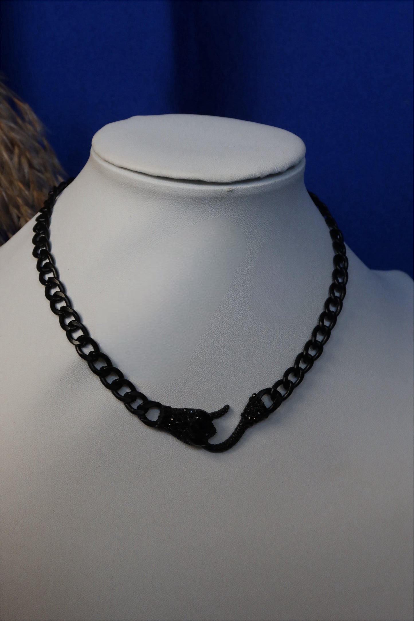 Collana Serepente Strass Nero