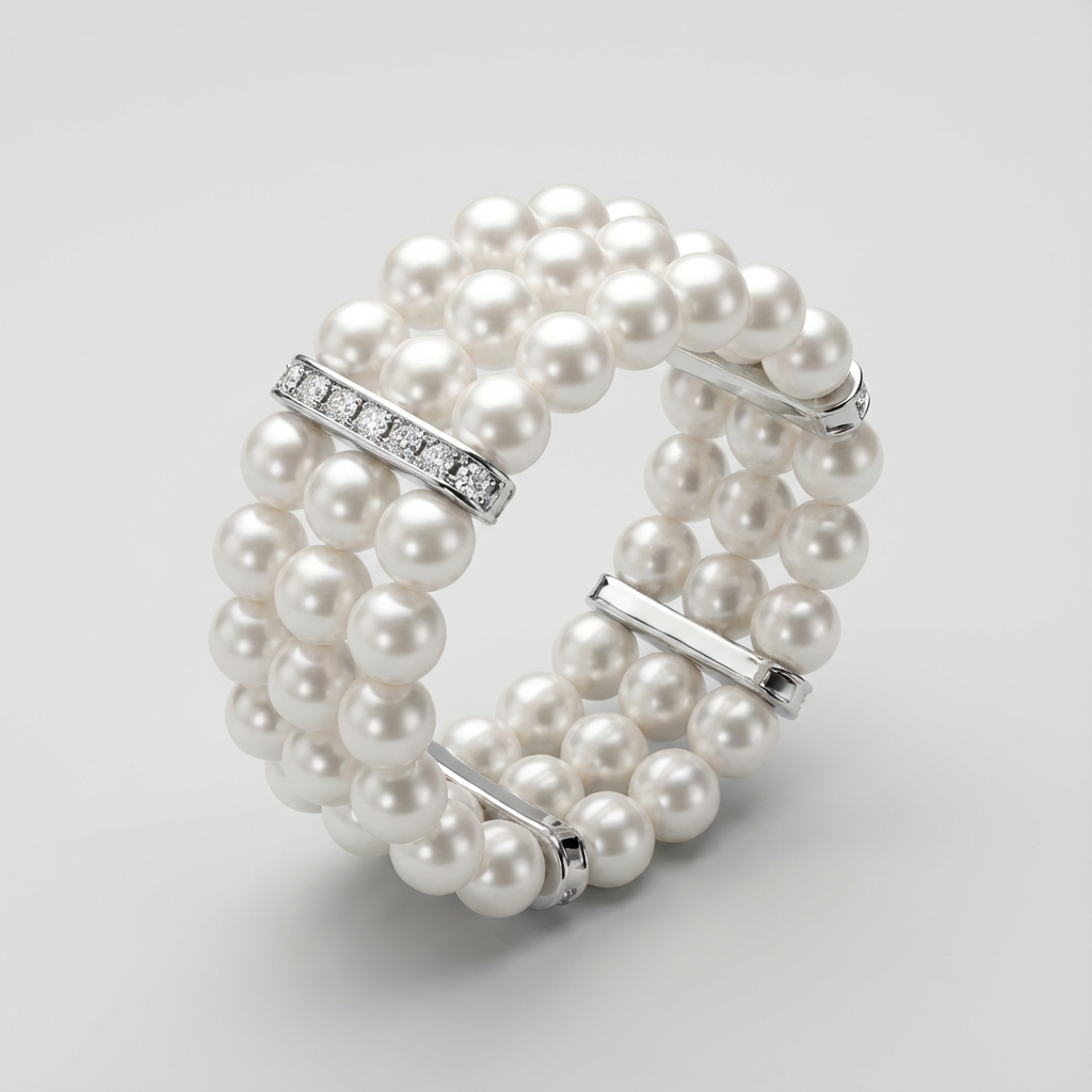 Royal Pearl – Bracciale con Perle e  Brillanti