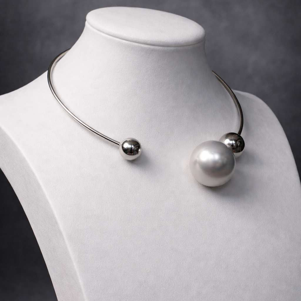 Pure Drop – Collana Elegante con Perla Centrale