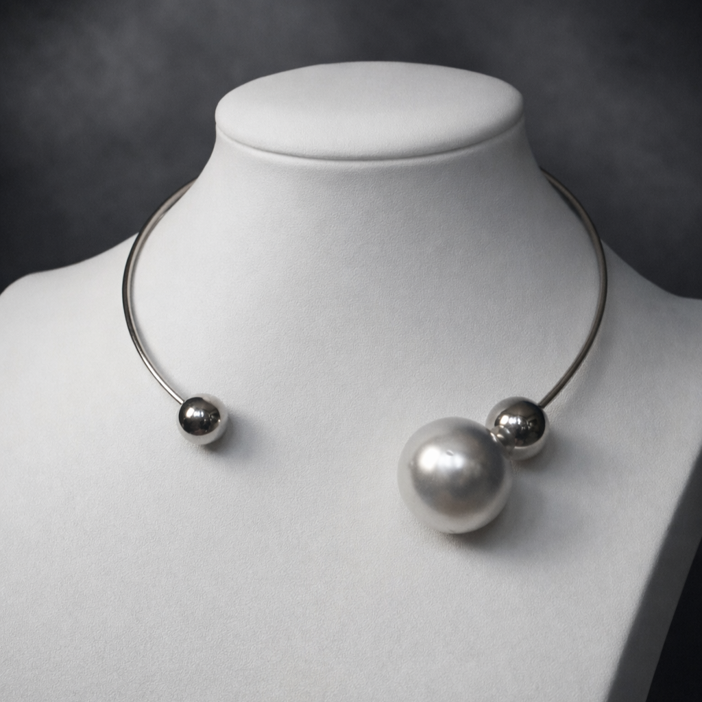 Pure Drop – Collana Elegante con Perla Centrale