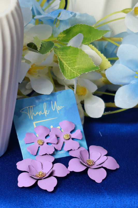 Orecchini Petali Viola