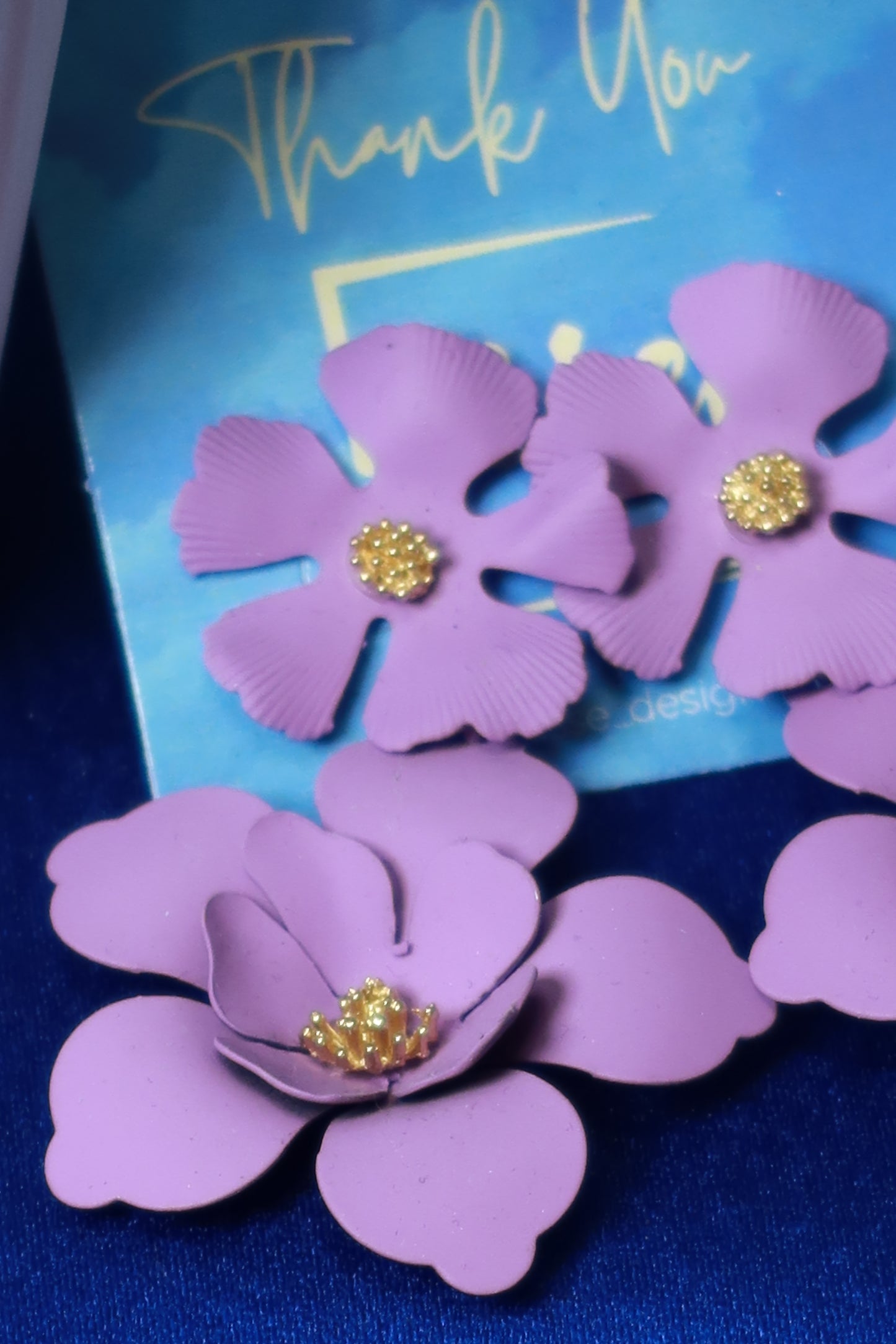 Orecchini Petali Viola