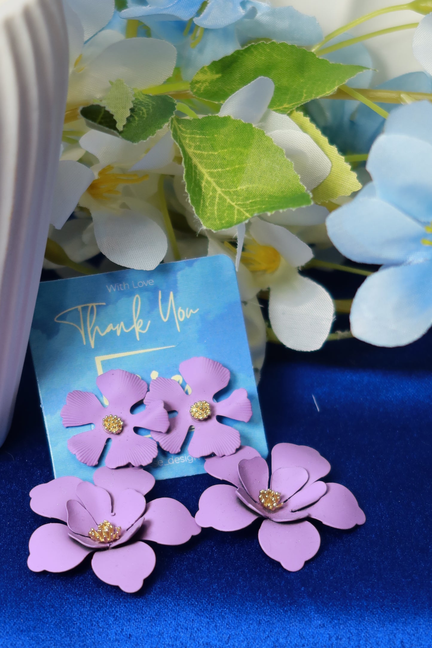 Orecchini Petali Viola