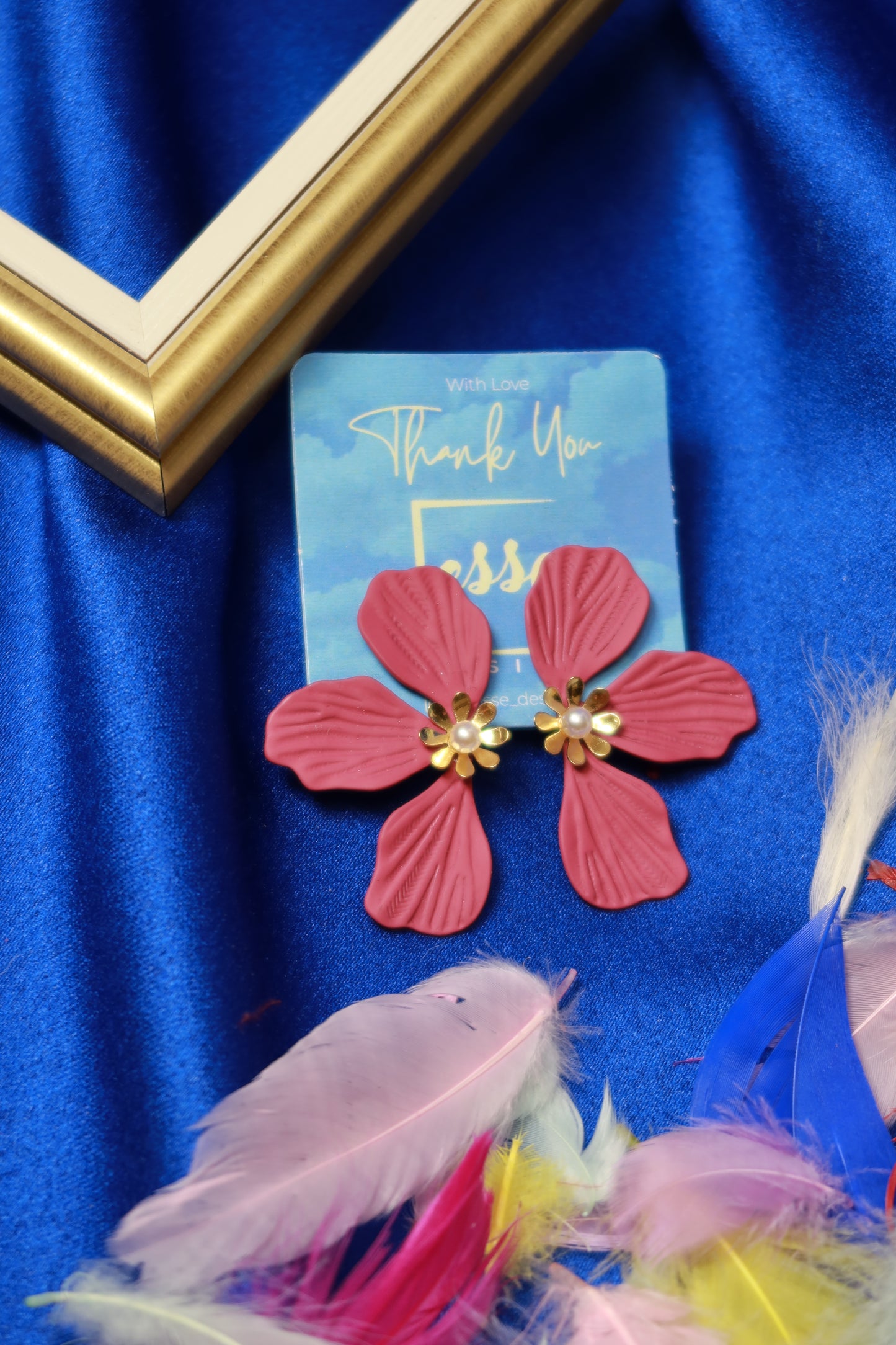 Orecchini Petali Rosa