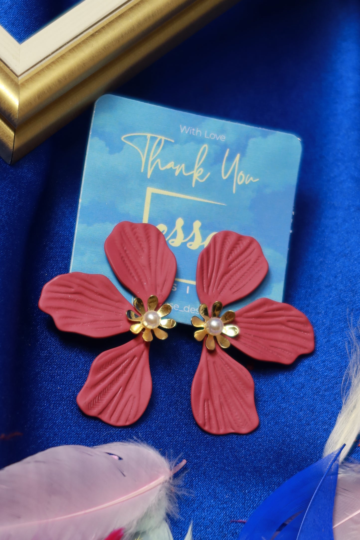 Orecchini Petali Rosa