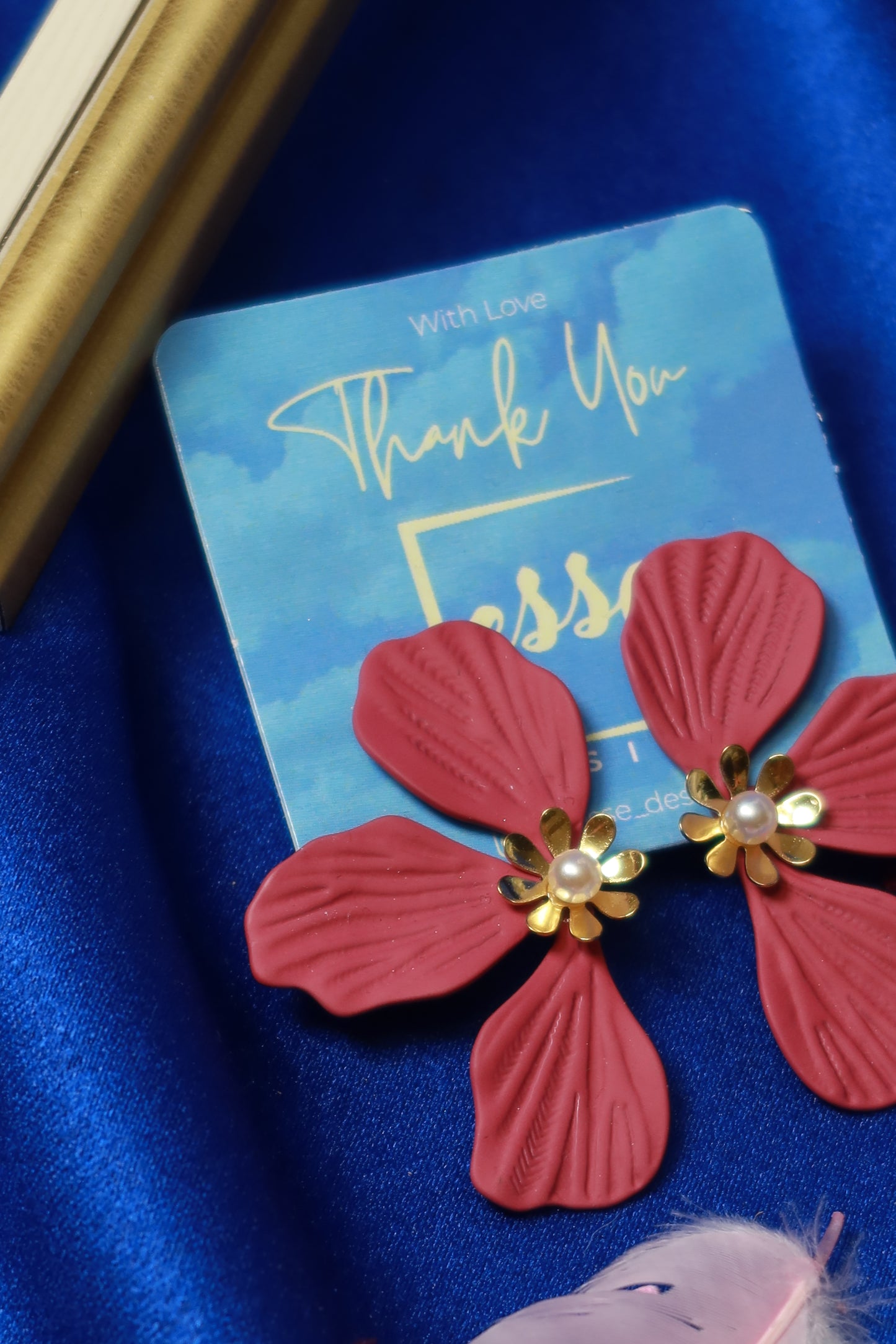 Orecchini Petali Rosa