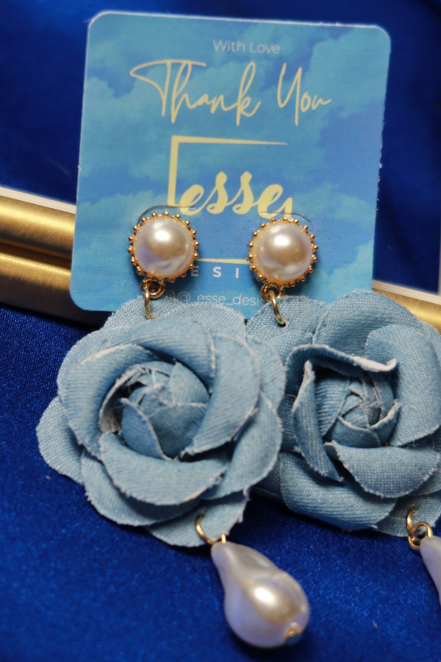 Orecchini Fiore Azzurro