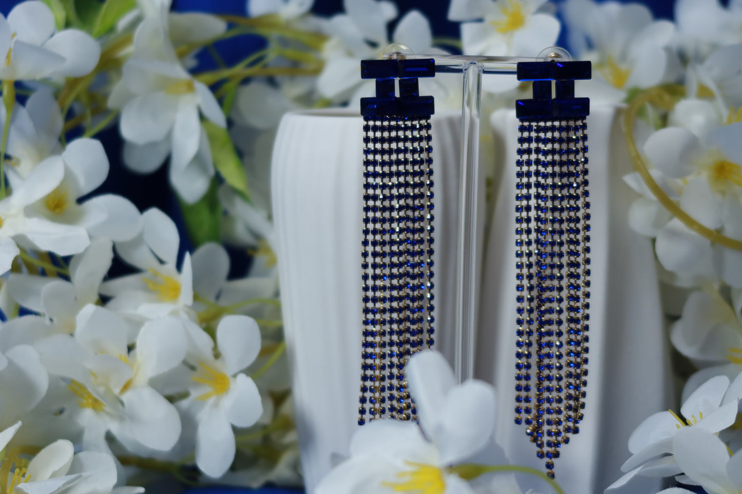 Orecchini Pendenti Blu Scuro