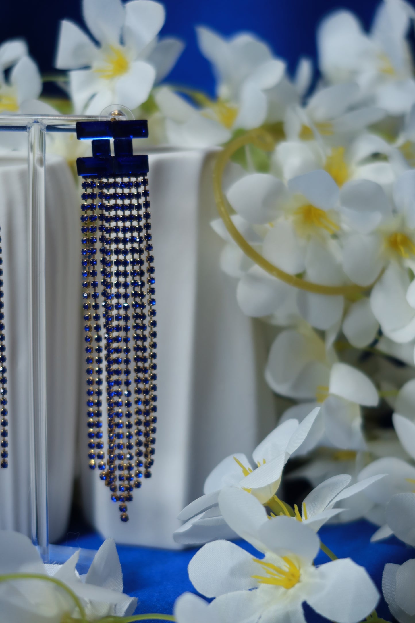 Orecchini Pendenti Blu Scuro