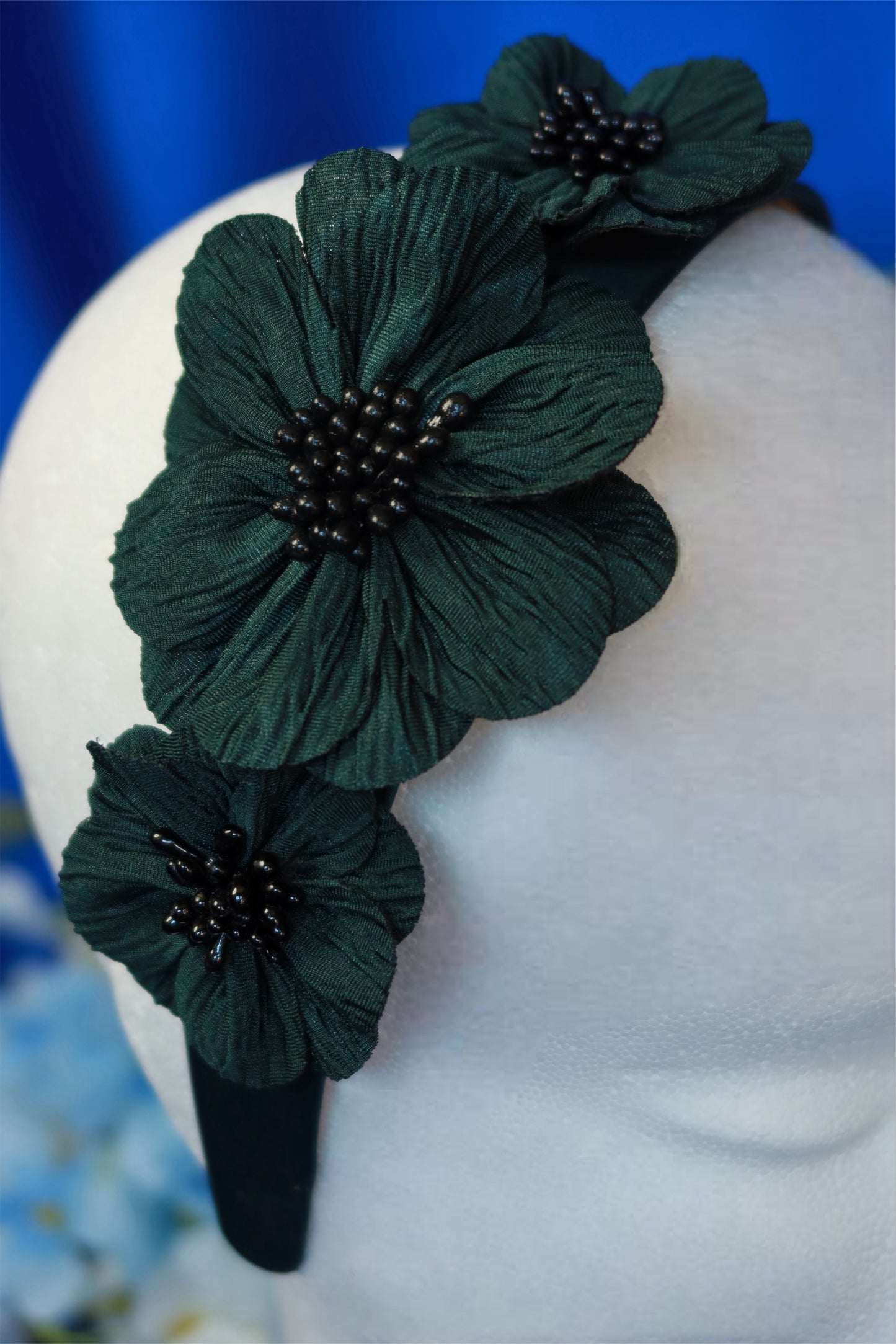 Cerchietto Fiore Verde Scuro