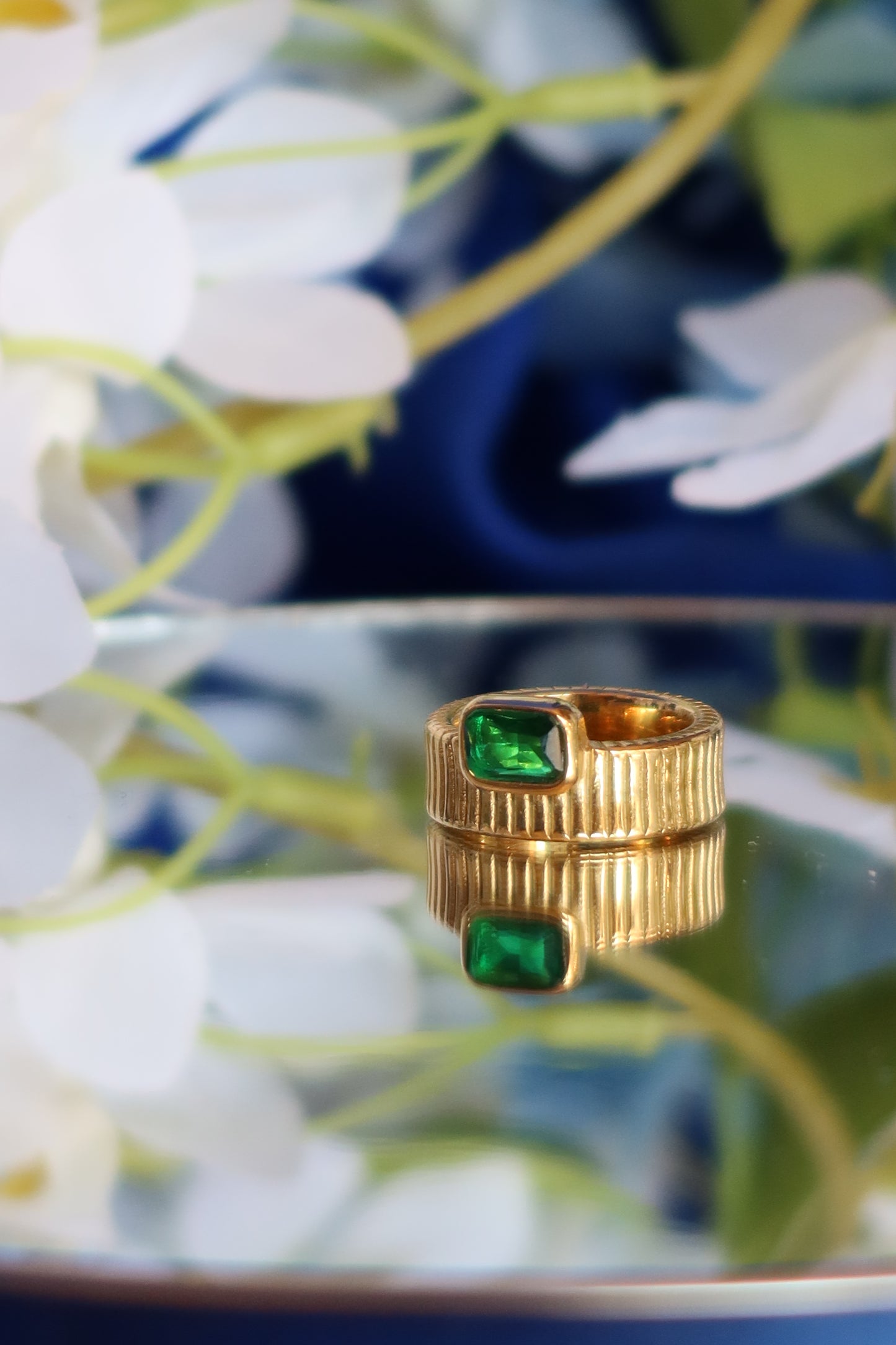 Anello Con Pietra Verde