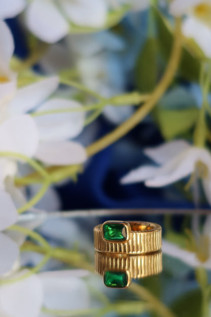 Anello Con Pietra Verde