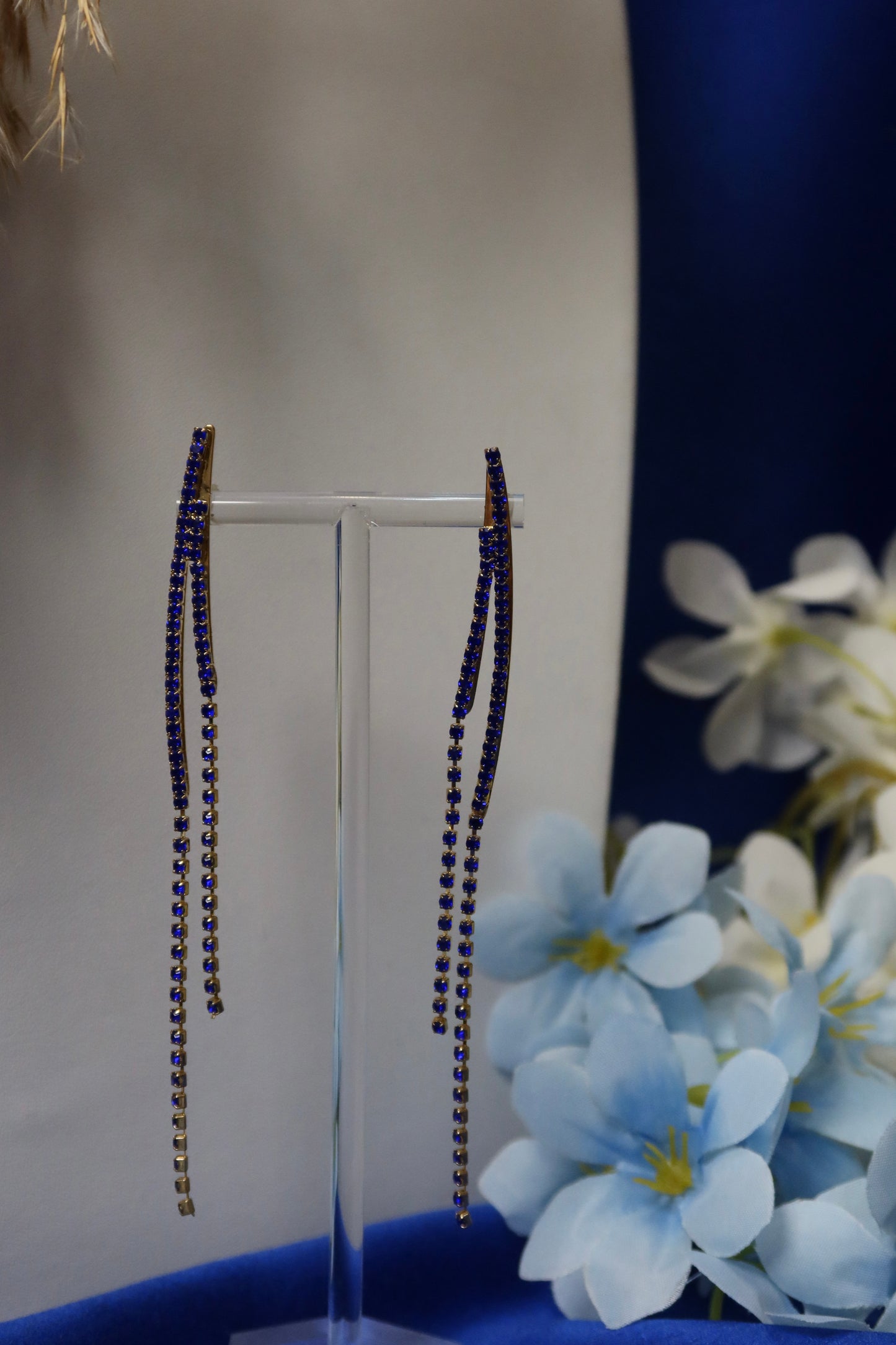 Orecchini Pendenti Blu Scuro