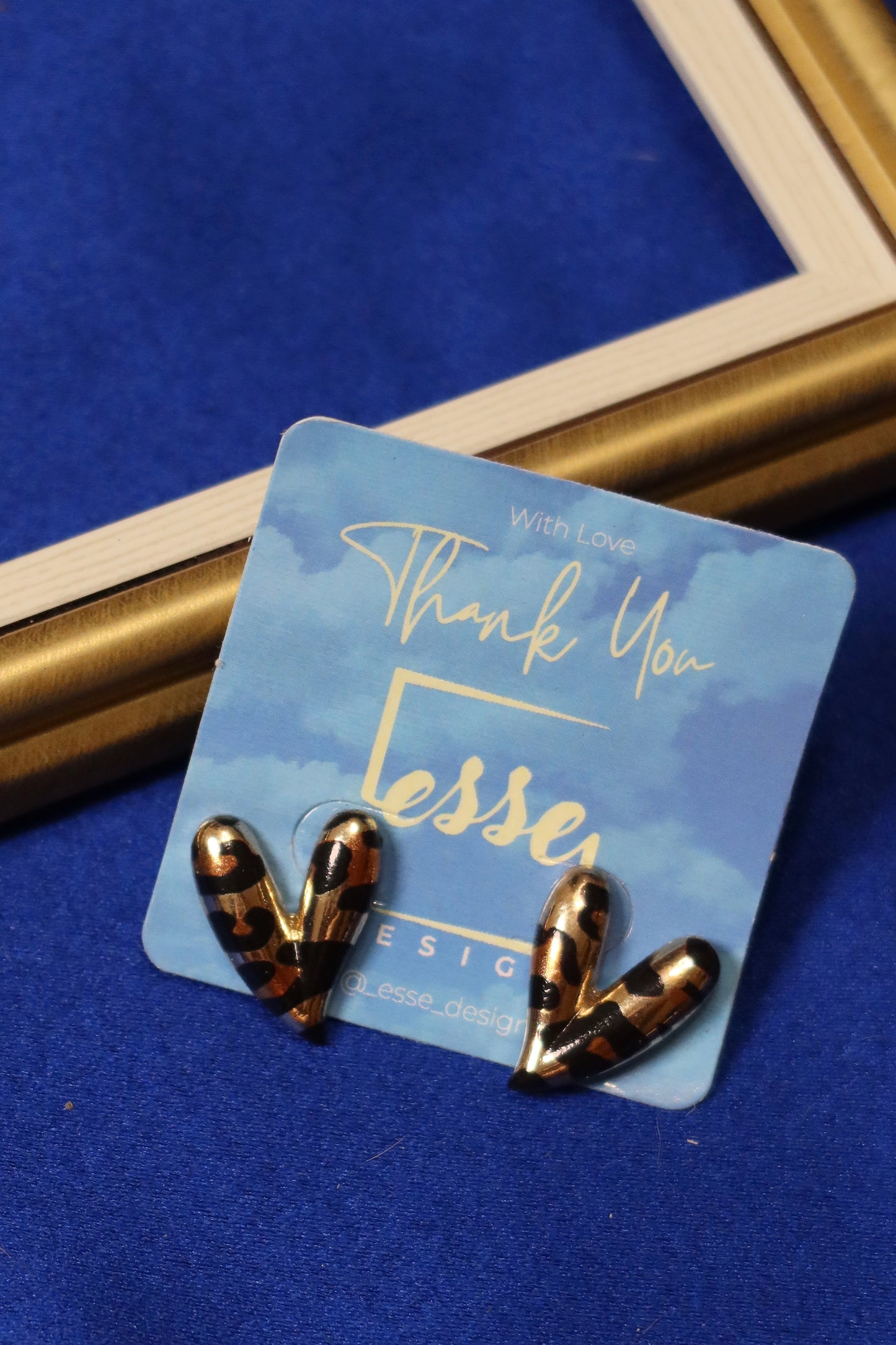 Orecchini Cuore Leopardato