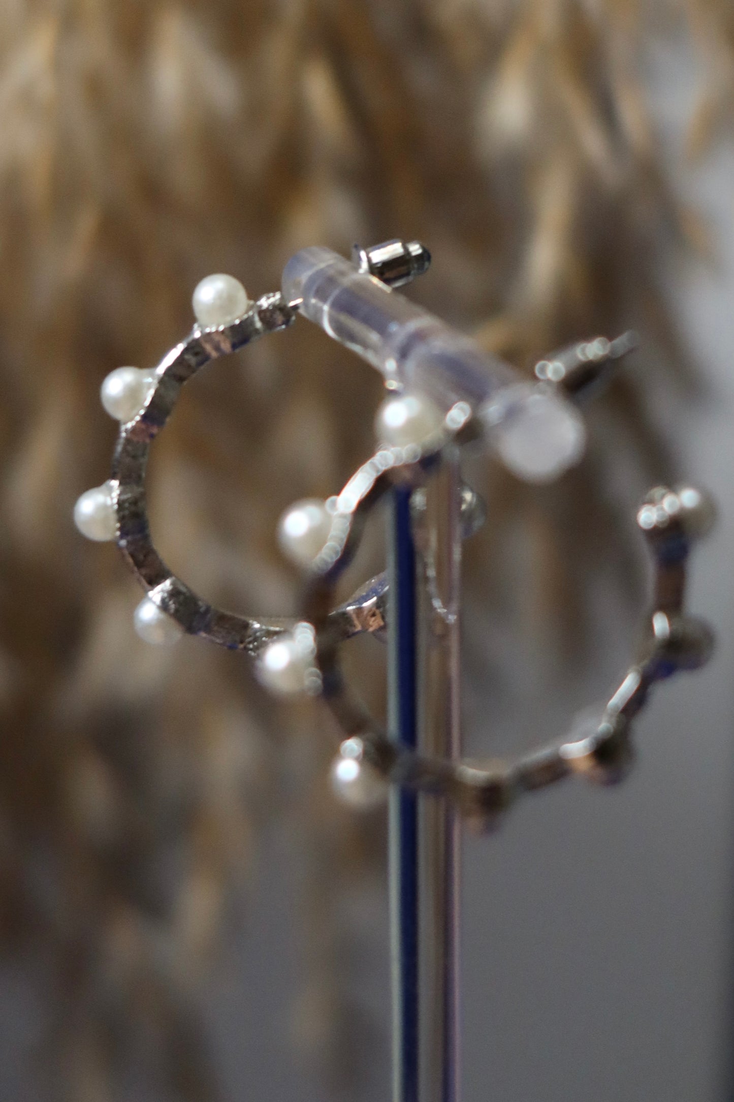 Orecchini Cerchio con Perle