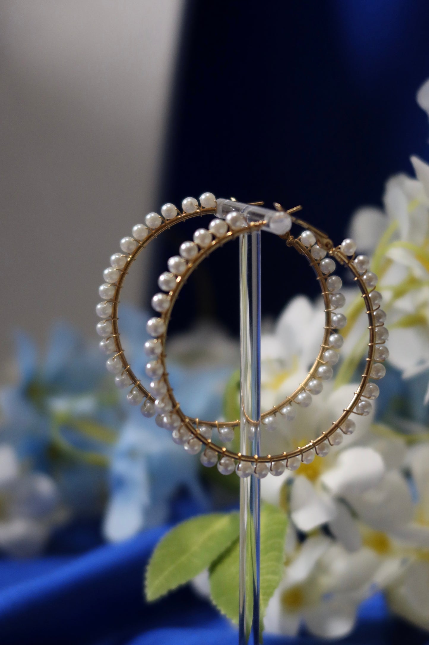 Orecchini Cerchio con Perle