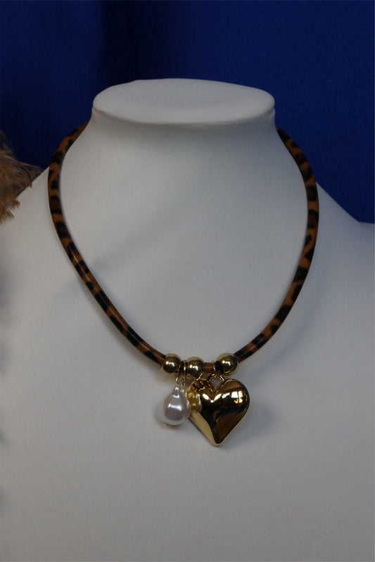 Collana Cuore Gold Leopard