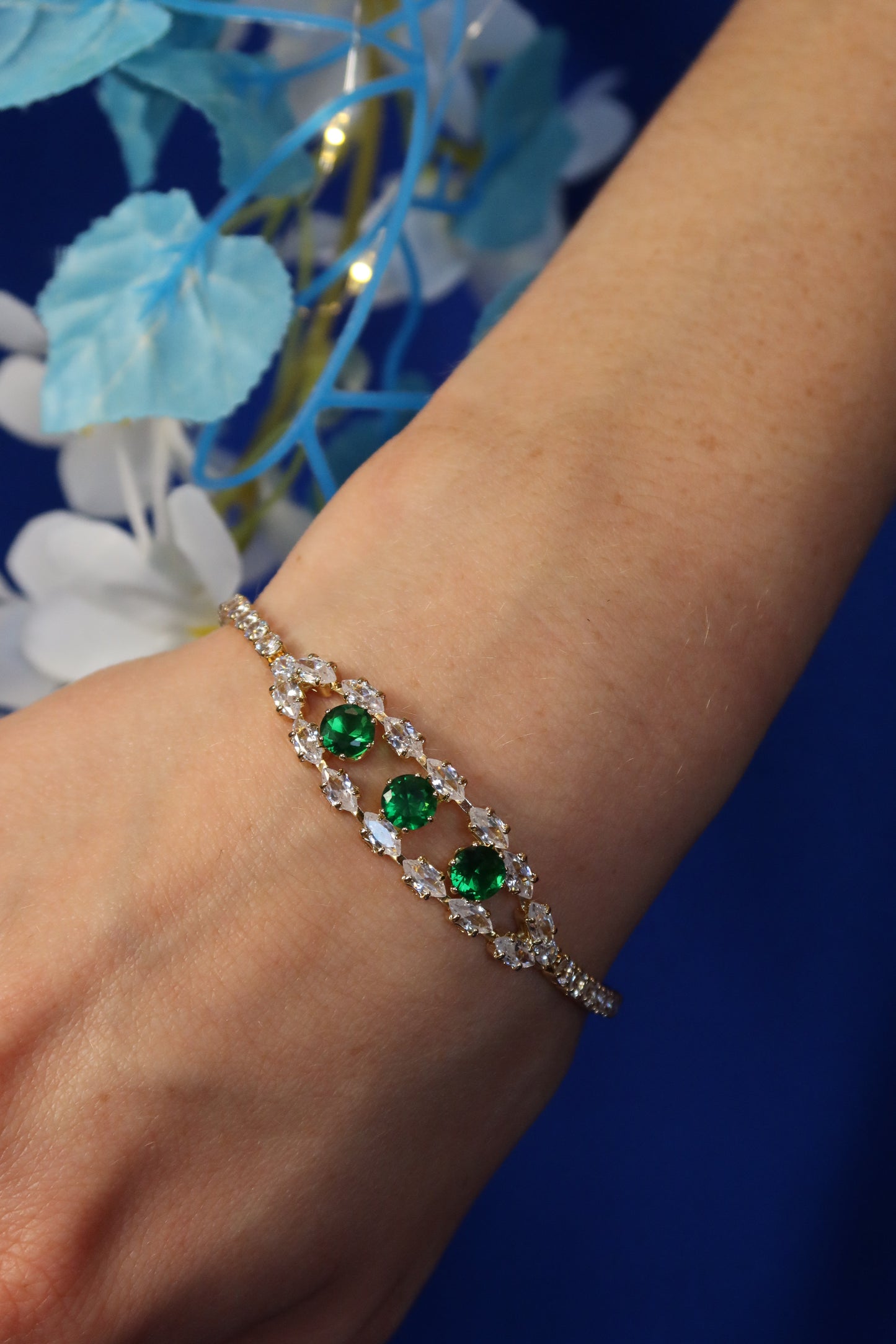 Bracciale con Pietre Verdi