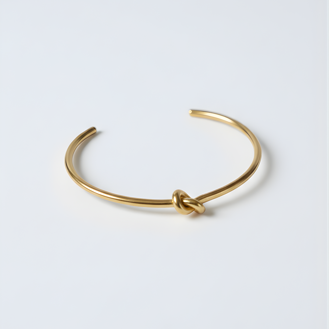 Legame d’Oro – Bracciale con Nodo Centrale