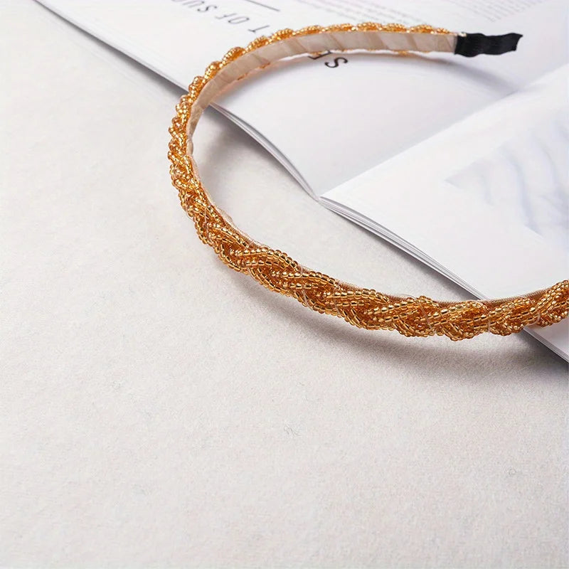 Gold Twist – Cerchietto Intrecciato Color Oro