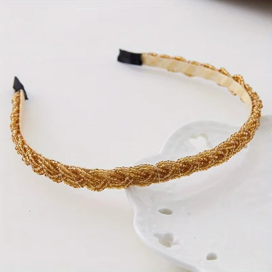 Gold Twist – Cerchietto Intrecciato Color Oro