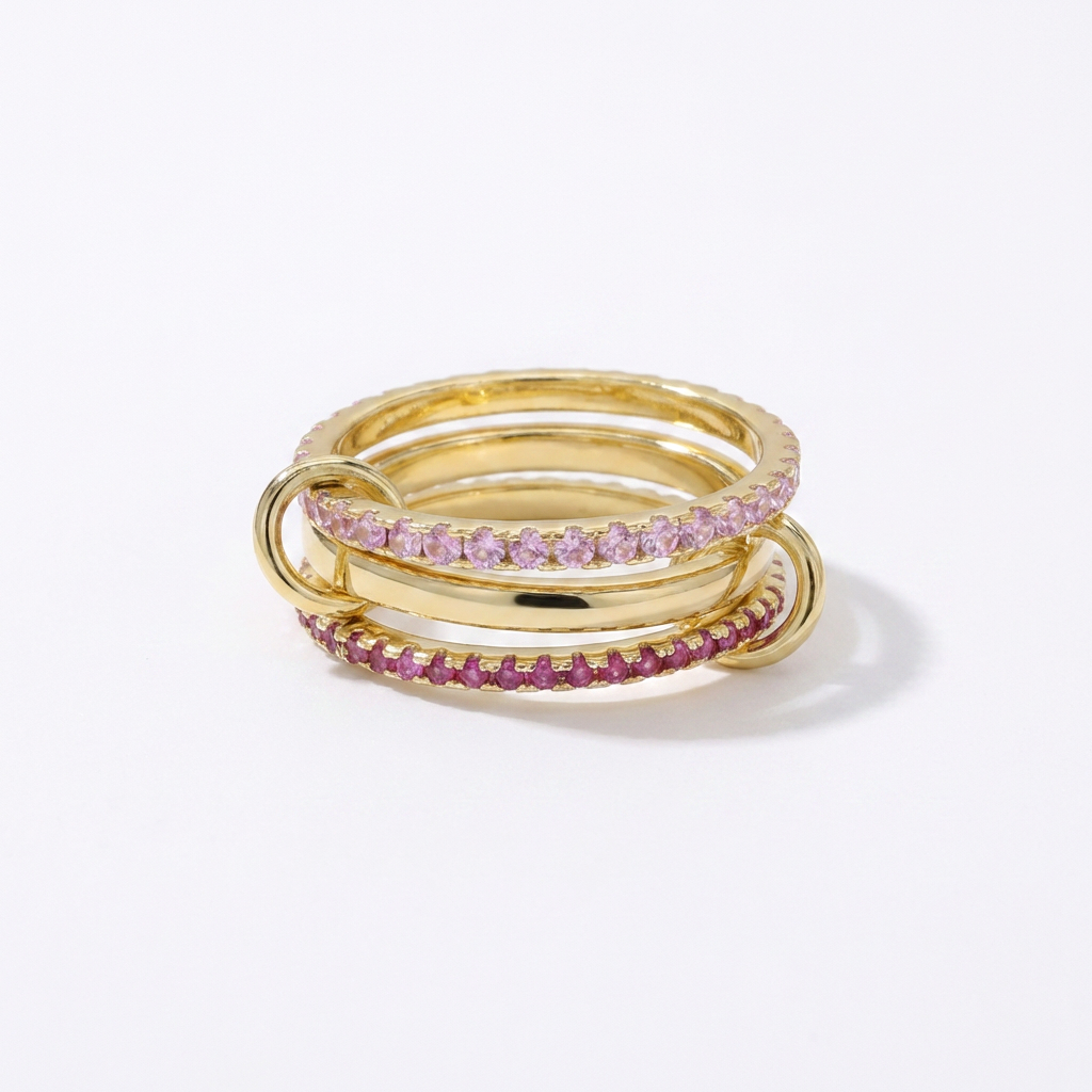 Lumé Duo Ring - Design intrecciato con doppia luce