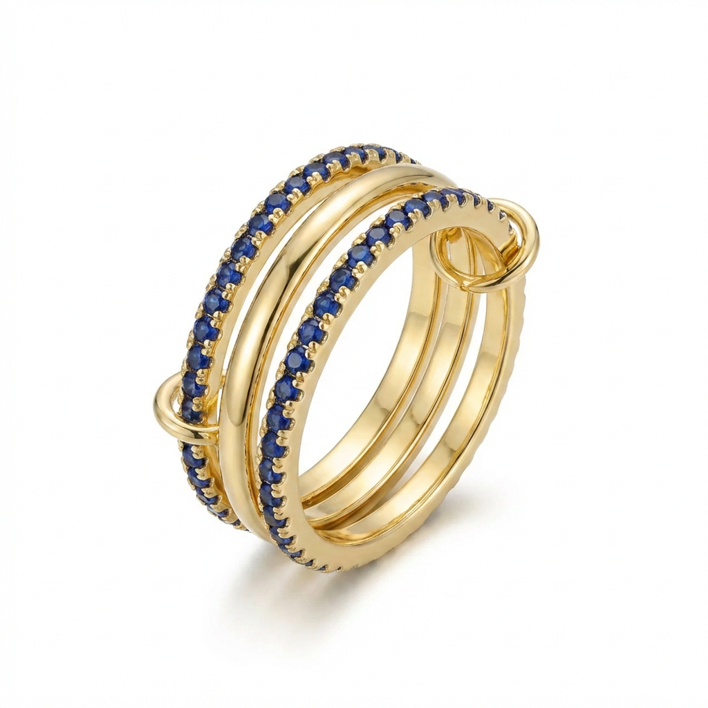 Lumé Duo Ring - Design intrecciato con doppia luce