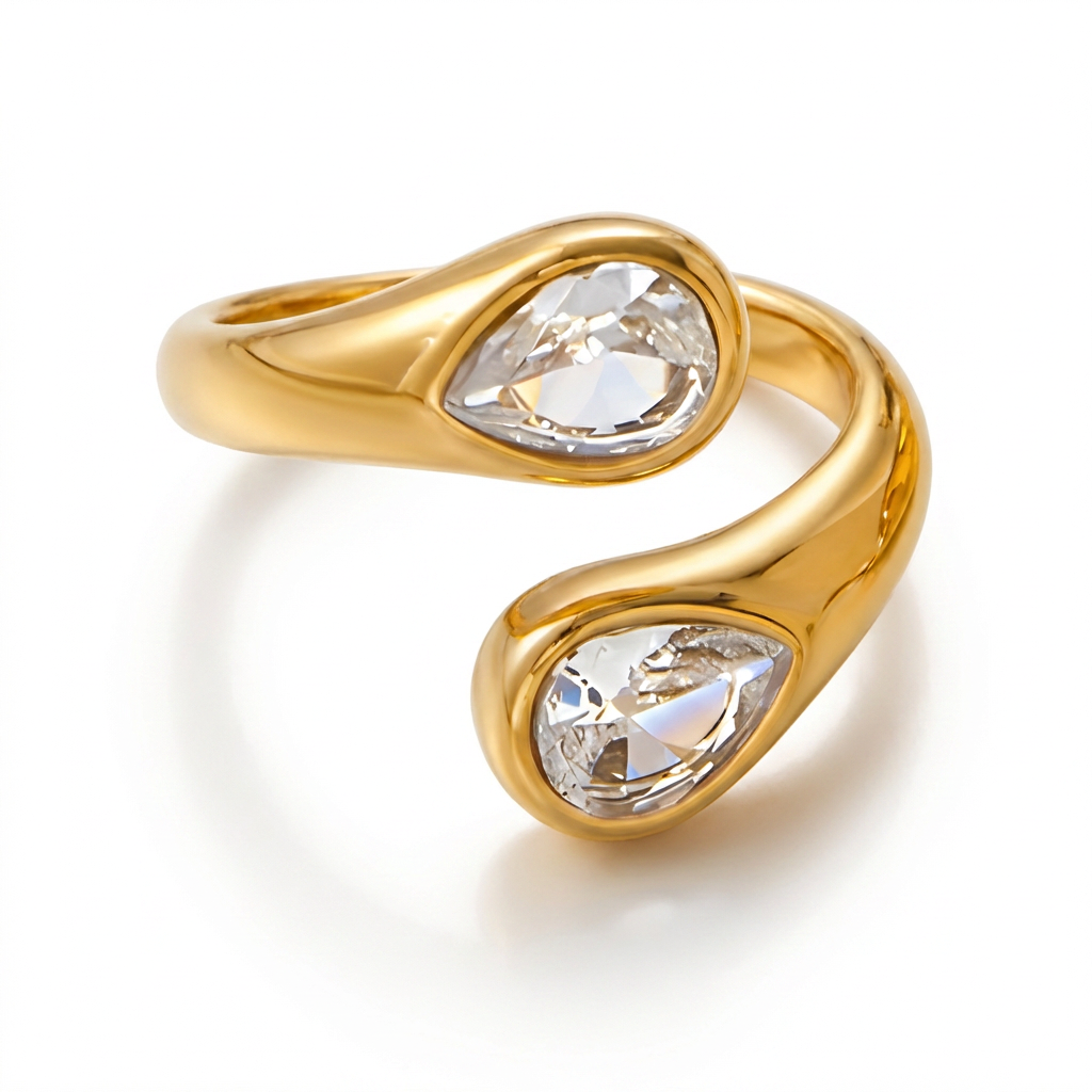 AURA DROP RING - Eleganza che cattura la luce