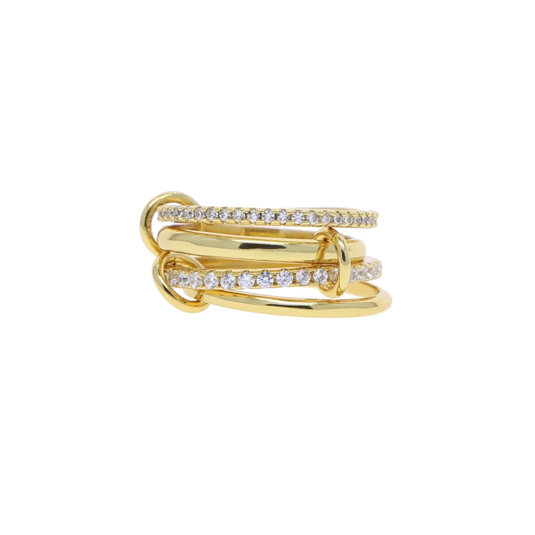 Lumé Link Ring - Design intrecciato con anelli collegati